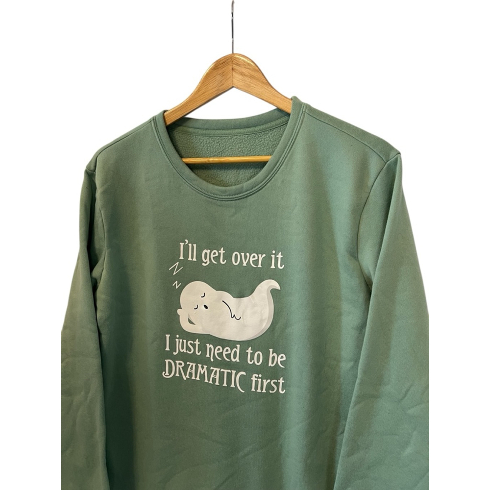 Women's SHEIN Green Ghost Graphic Sweatshirt M - Picture 3 of 9